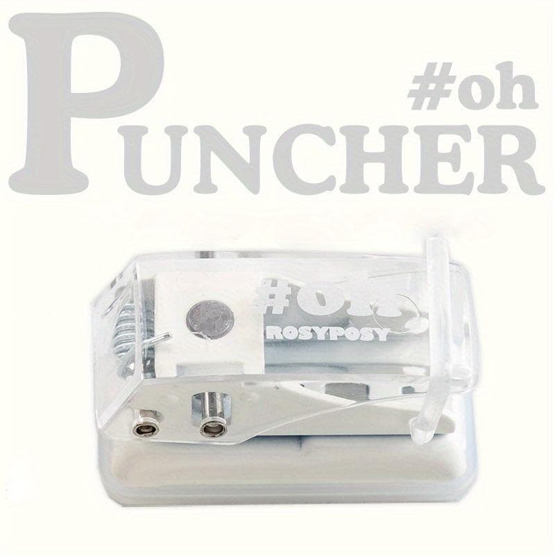 1pc Mini Ins Single Hole Punch Machine, Portable Looseleaf Punch, Hand Book Punch ivory