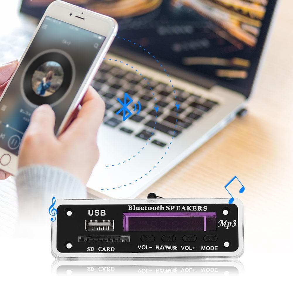 MP3 WMA Decoder Board o Wireless Bluetooth Module USB SD FM Hands Free Call