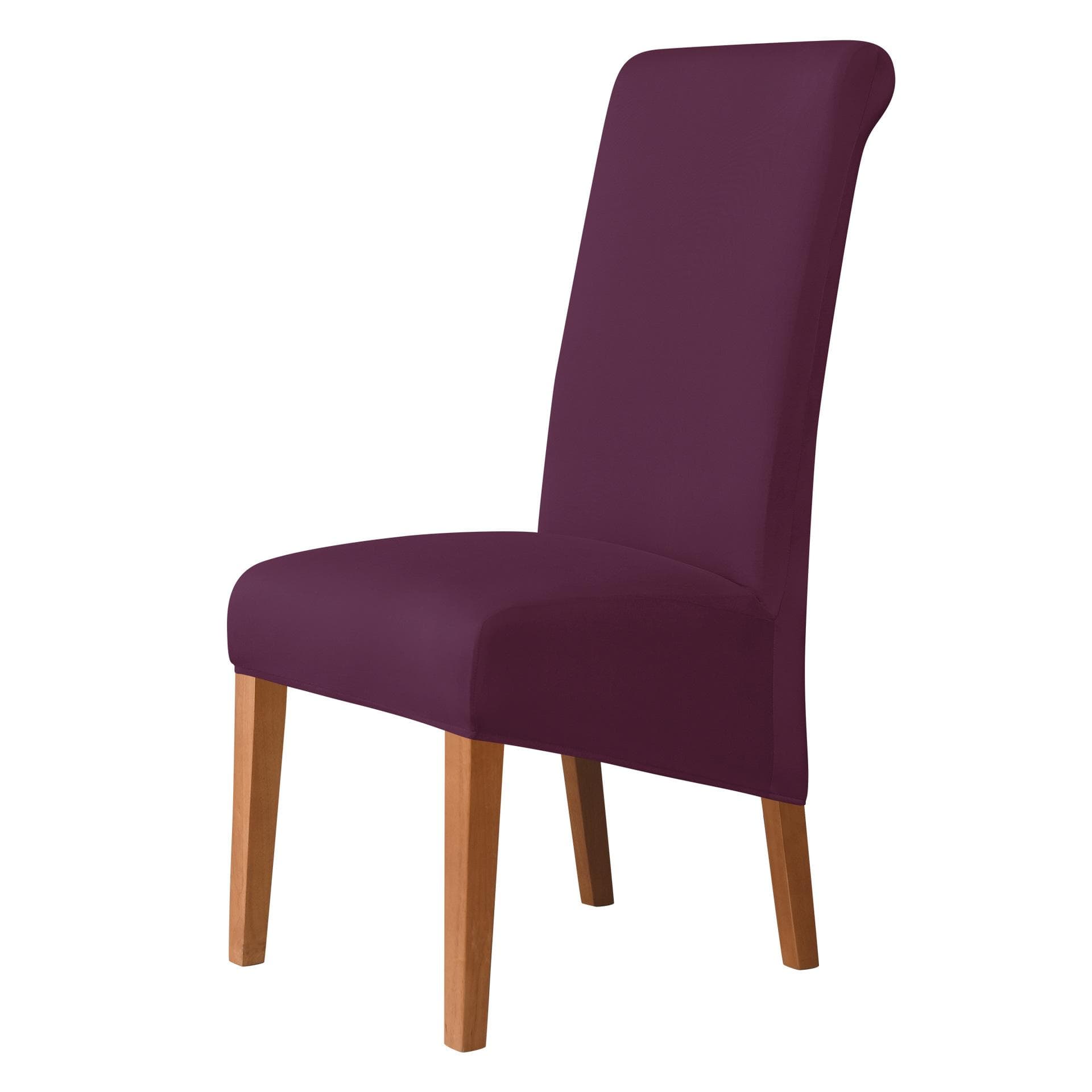 High Back Solid Color Chair Cover XL Size High Elasticity Smooth fabric Chair Covers for Dining Room Kitchen Stretch Home Decor 1pc barn red