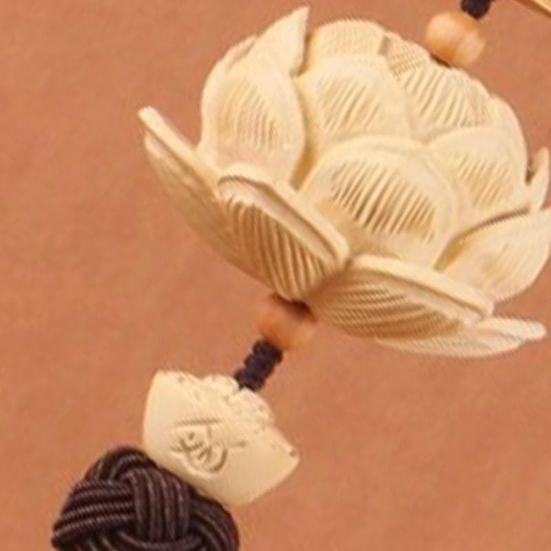 Car Pendant Decorative Hand Carved Lotus Rearview Mirror Hanging Ornament Car Styling Accessory for brown