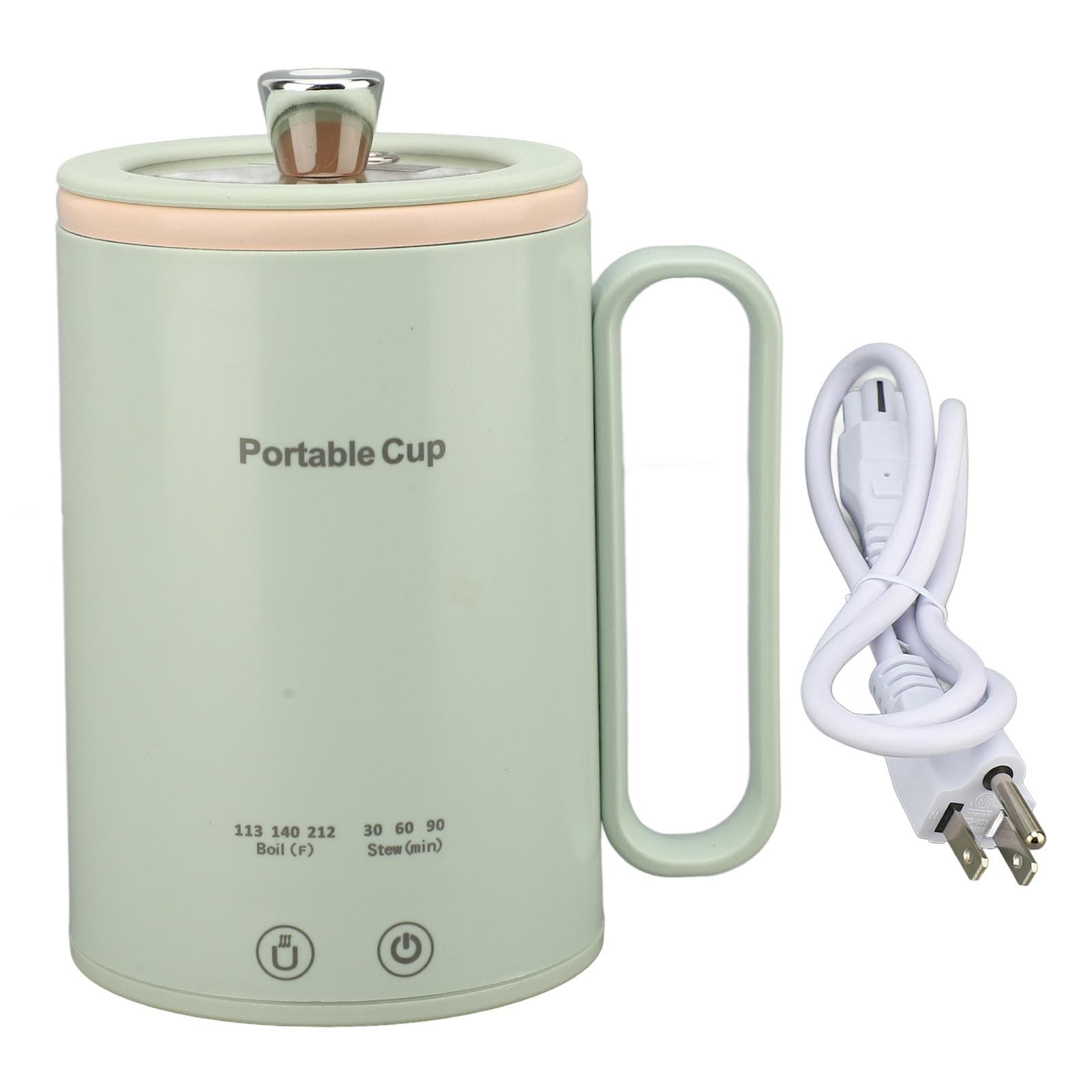 Small Portable Electric Kettle 300W Auto Power Off Boil Dry Protection Mini Hot Water Boiler Heater L green