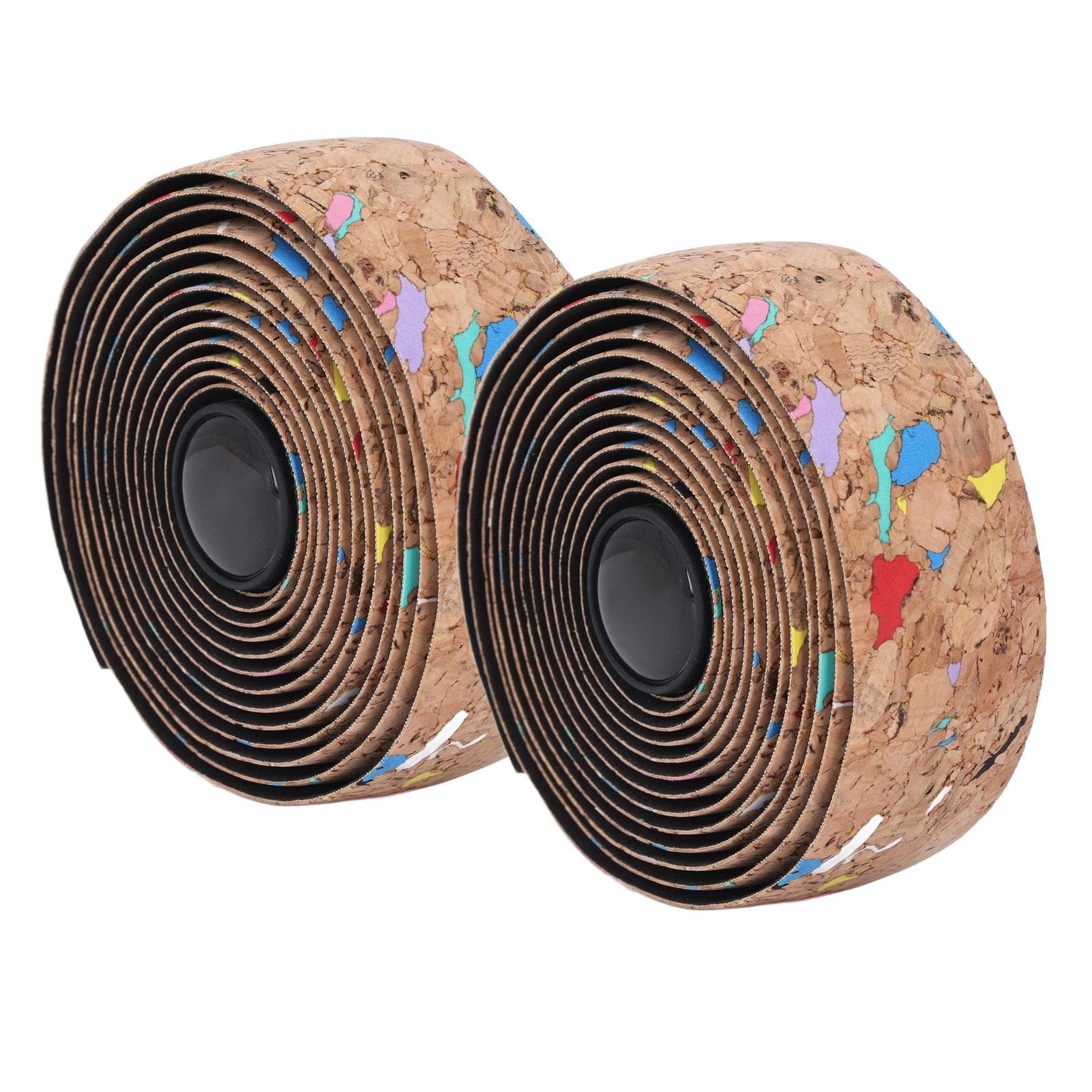 2Pcs Bike Handlebar Tape Sweat Absorption Breathable Non Slip Wooden Grain Texture Bike Bar Tape