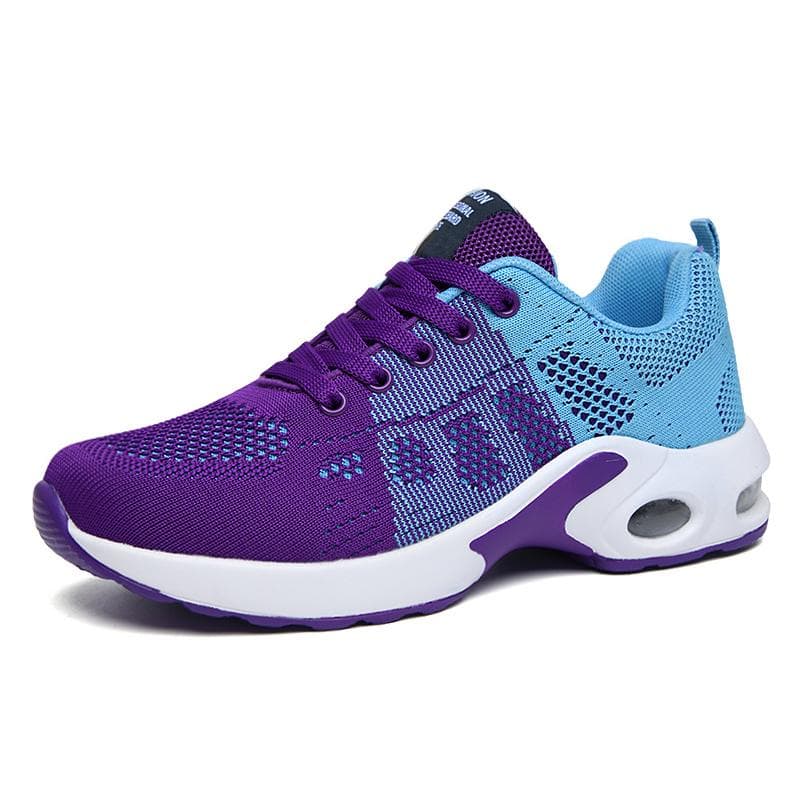 Women's Summer Soft Bottom Mesh Surface Breathable Morning Running Practice Dance Comfortable Sports Shoes 38 purple