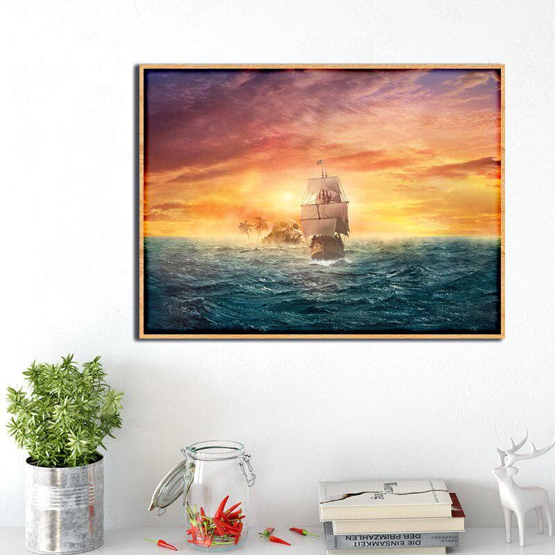 Diamond Embroidery Circle Diamond Painting Rhinestone Crystal Painting Home Decoration 20X30CM