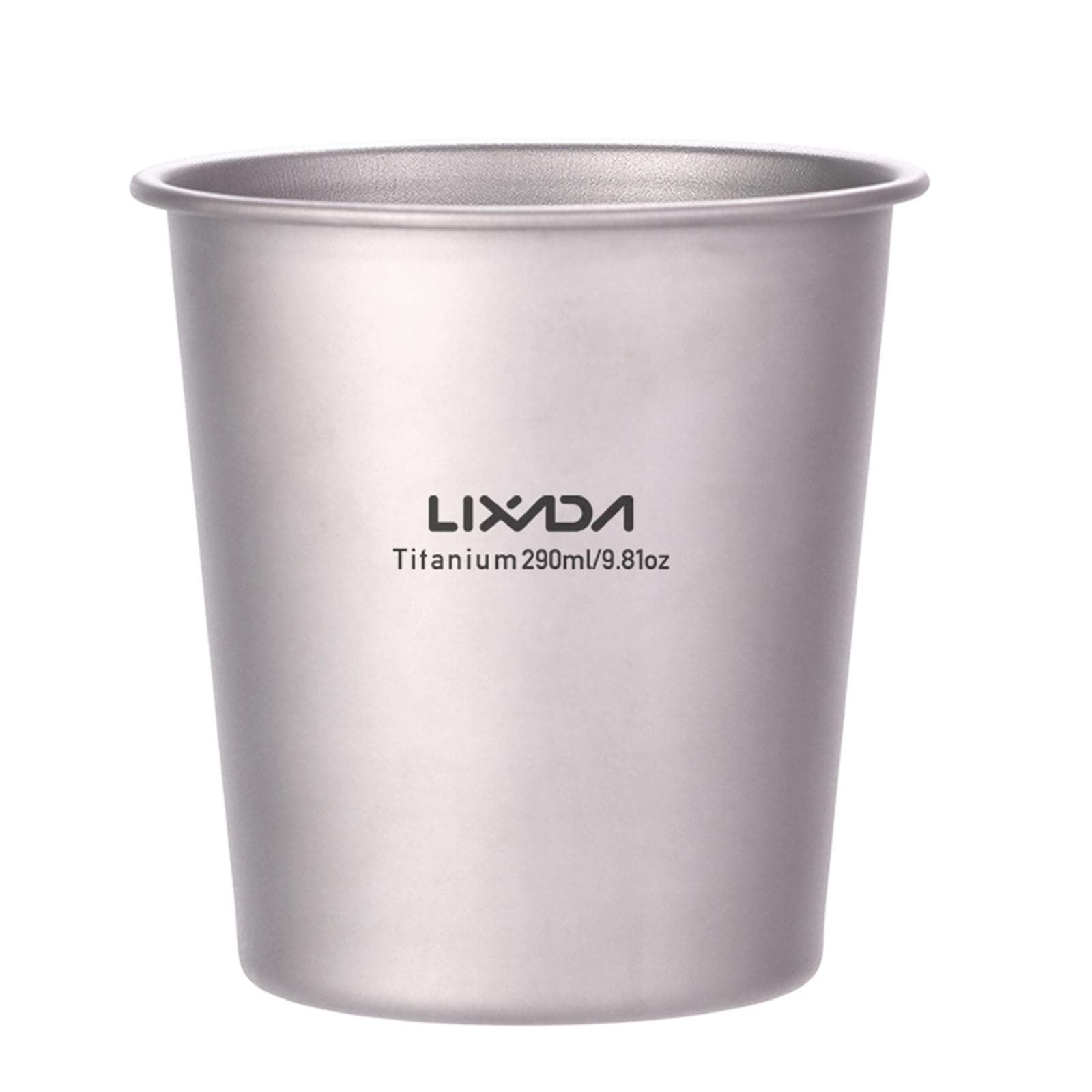 Lixada 290ml Lightweight Titanium Beer Cup Juice Tea Cup for Outdoor Camping Hiking Backpacking silver