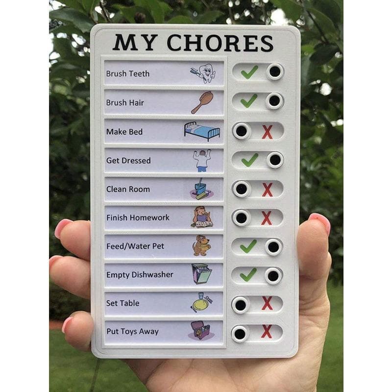 Self-Regulation Message Book Punch Card Memo Pad, Students' Check List Planner Reminder Board, Daily To-Do List one-size