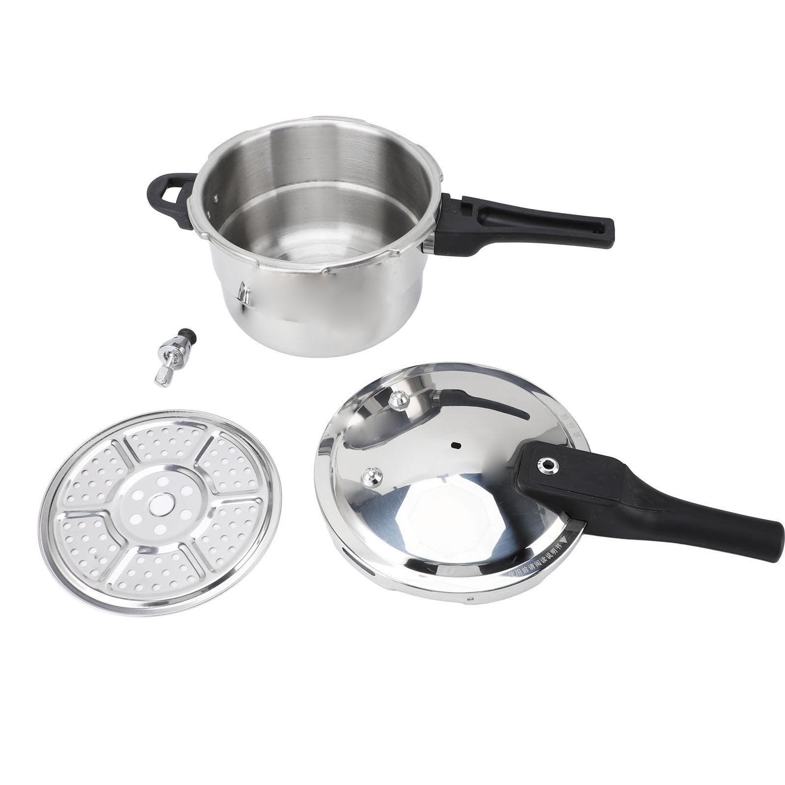 Stovetop Pressure Cooker with Safety Valve Stainless Steel Explosion Proof Pressure Cooker Pot with 26cm / 10.24in