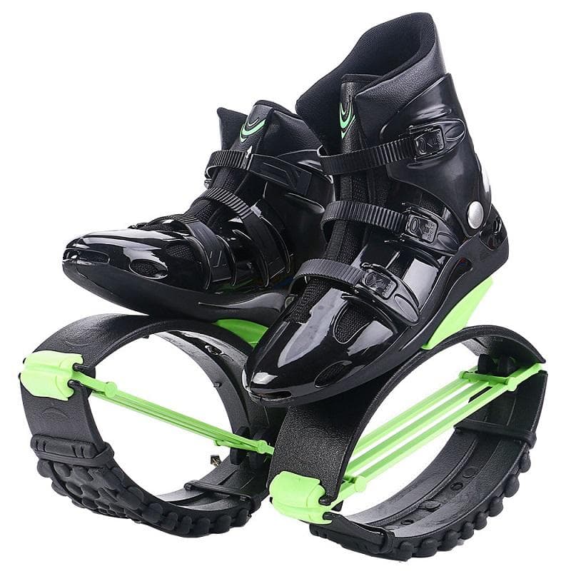 Kangaroo Jumping Shoes Men Fitness Sports Shoes Bouncing Rebound Boots Home Gym Body Building XXL 42-44 black/green