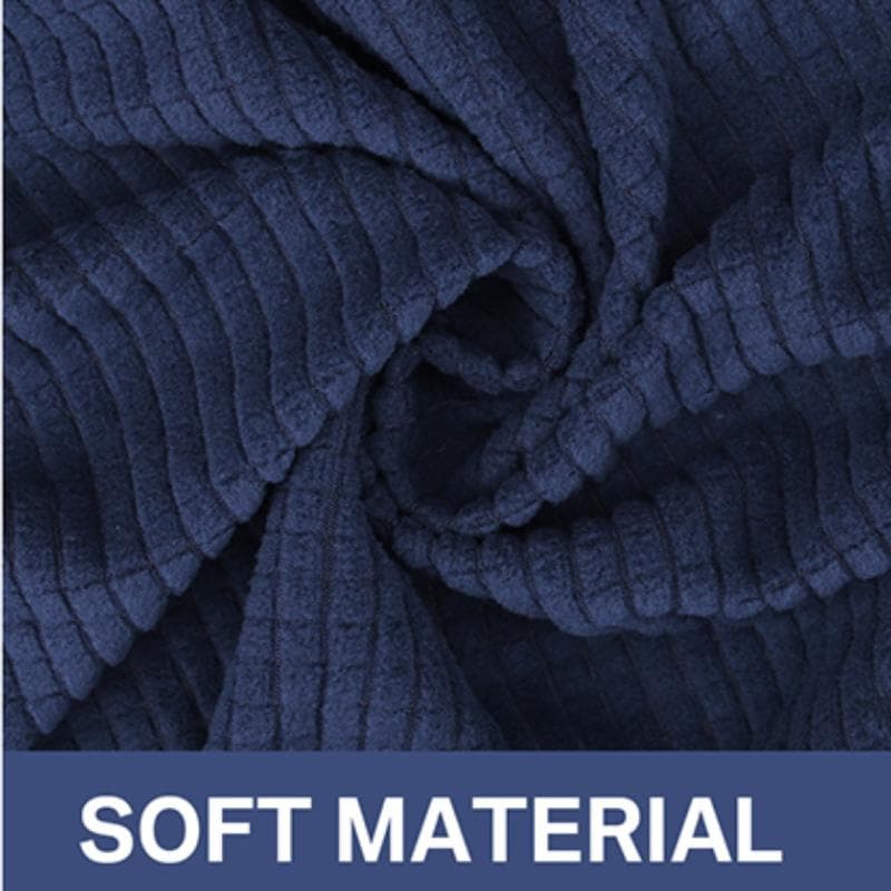 Solid Color Elastic Sofa Cover for Living Room Home Elastic Jacquard Slipcovers Anti-Slip Corner Couch 1/2/3/4 Seater Covers Pr 1-Seater 90-140CM Dark blue