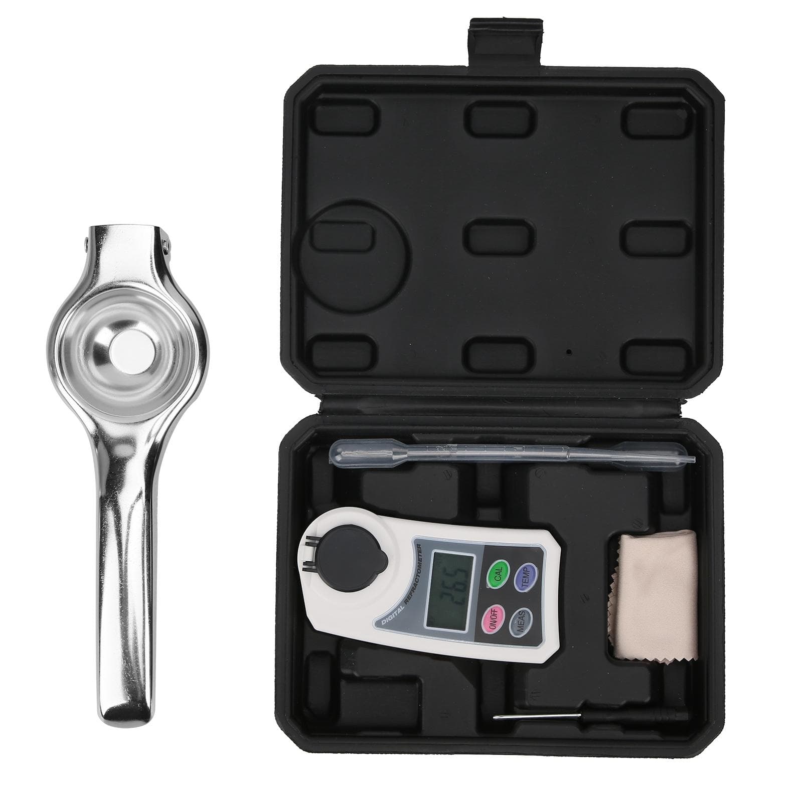 Digital Brix Refractometer Portable Handheld Digital Sugar Salinity Meter for Fruit Testing