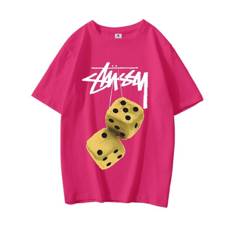 Women's Summer Fashion Printed Cotton Short Sleeve Round Neck T-shirt Loose Edition Unisex T-Shirts Unisex S