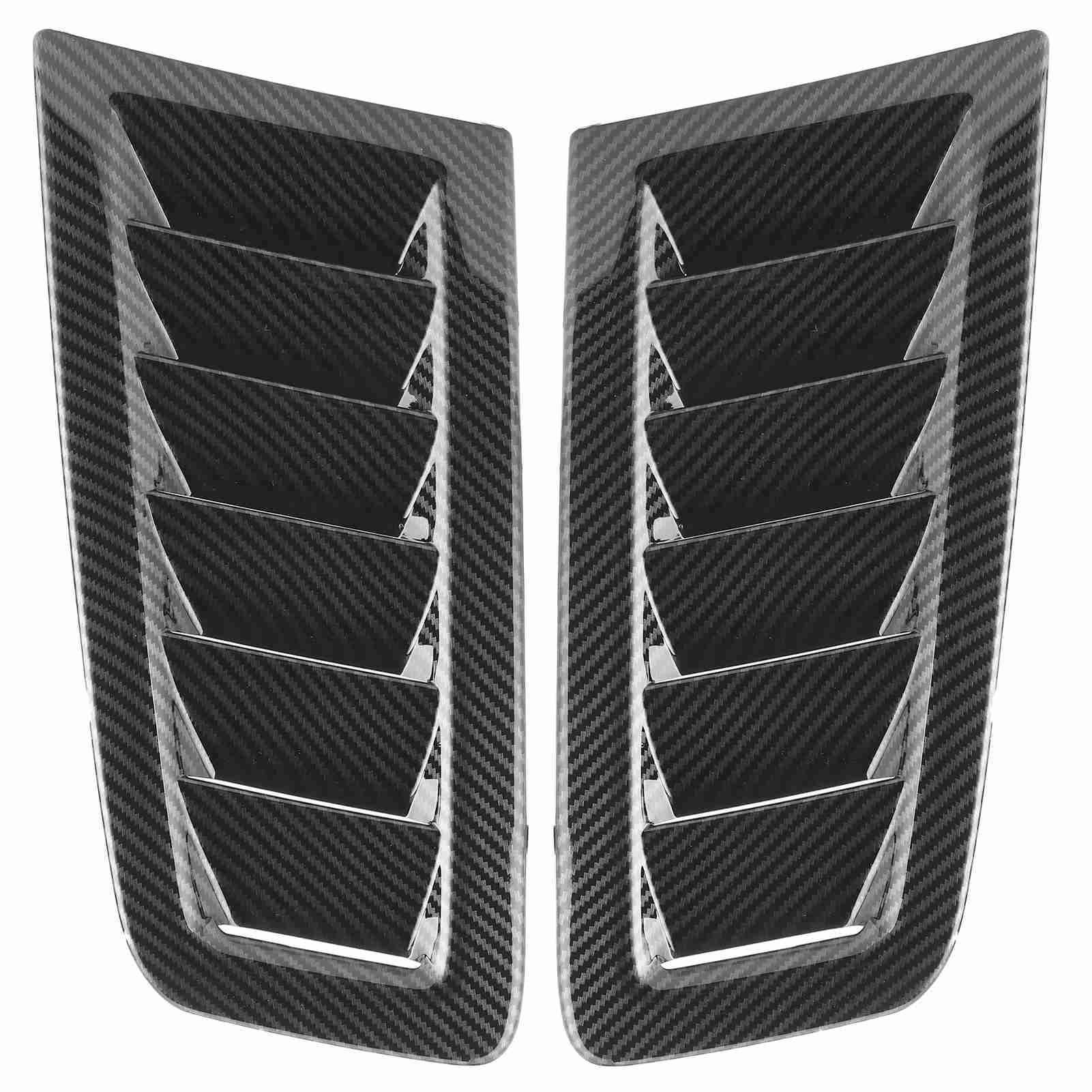 2Pcs Universal Bonnet Air Vents Engine Hood Car Exterior Parts for Focus RS MK2 StyleCarbon Fiber