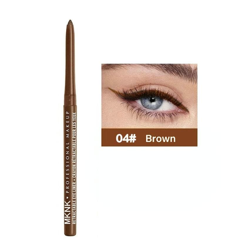 8-Color Automatic Twist-Up Gel Eyeliner Pencils: Waterproof, Smudge-proof, Long-lasting, Smooth and Easy Application for Effortless Eye Makeup 04