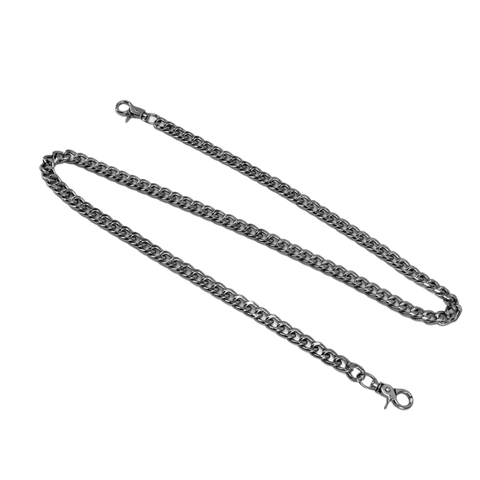 8pcs Aluminum Chain 8 Side Milled Round Buckle 1meter DIY Decorative Craft Curb Chain for Jewelry black