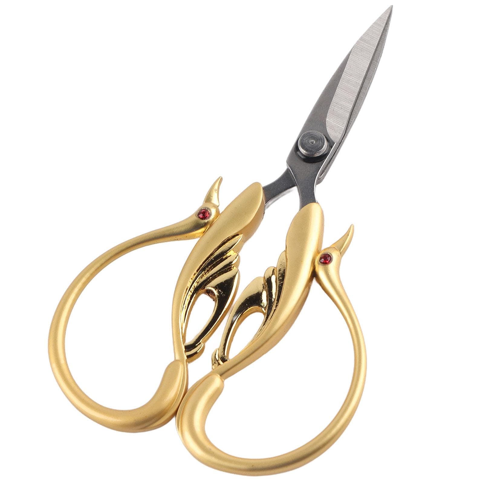 Scissors Retro DIY Swan Shaped Cross Stitch Household Cloth Cutting Sewing AccessoriesAntique Red