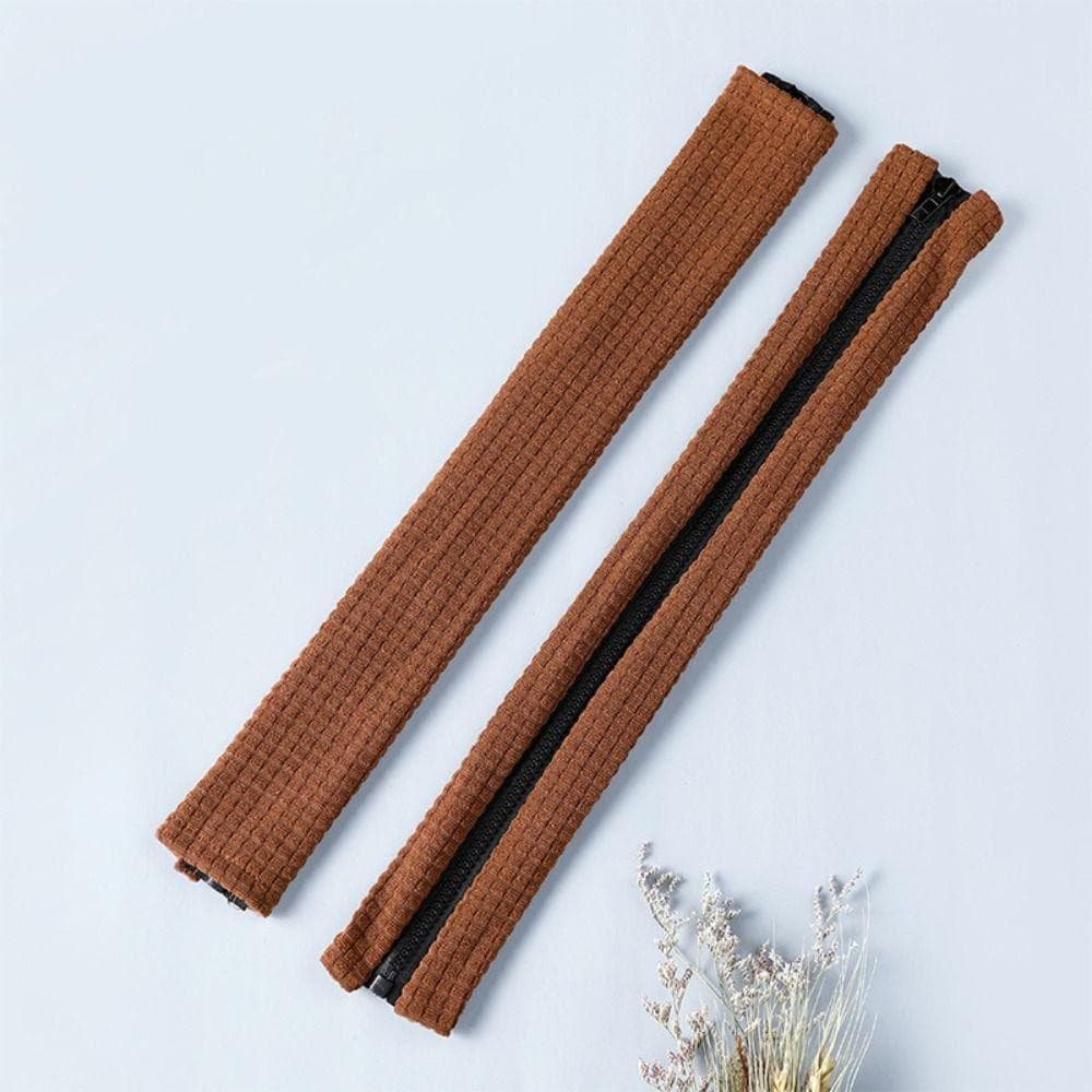 1 Pair Removable Zip Armrest Covers Computer Office Elbow Arm Rest Protector Chair Arm Rest Covers light coffee