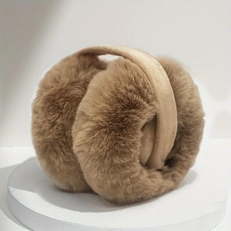 Solid Soft Plush Ear Keep Warmer Winter Earmuffs for Women Men Fashion Outdoor Earflap Protection Ear-Muffs Ear Cover brown