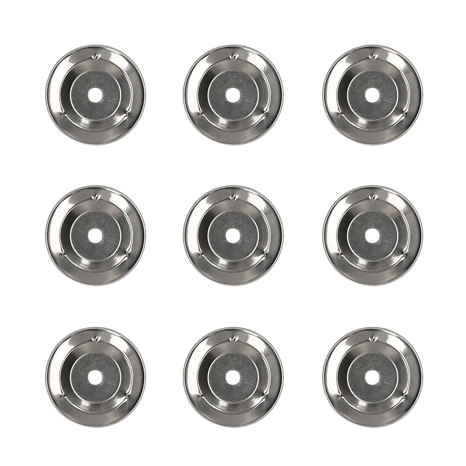 50pcs Tambourine Bell Ring Jingle Bell Stainless Steel for Handbell Tambourine Church Tambourines silver
