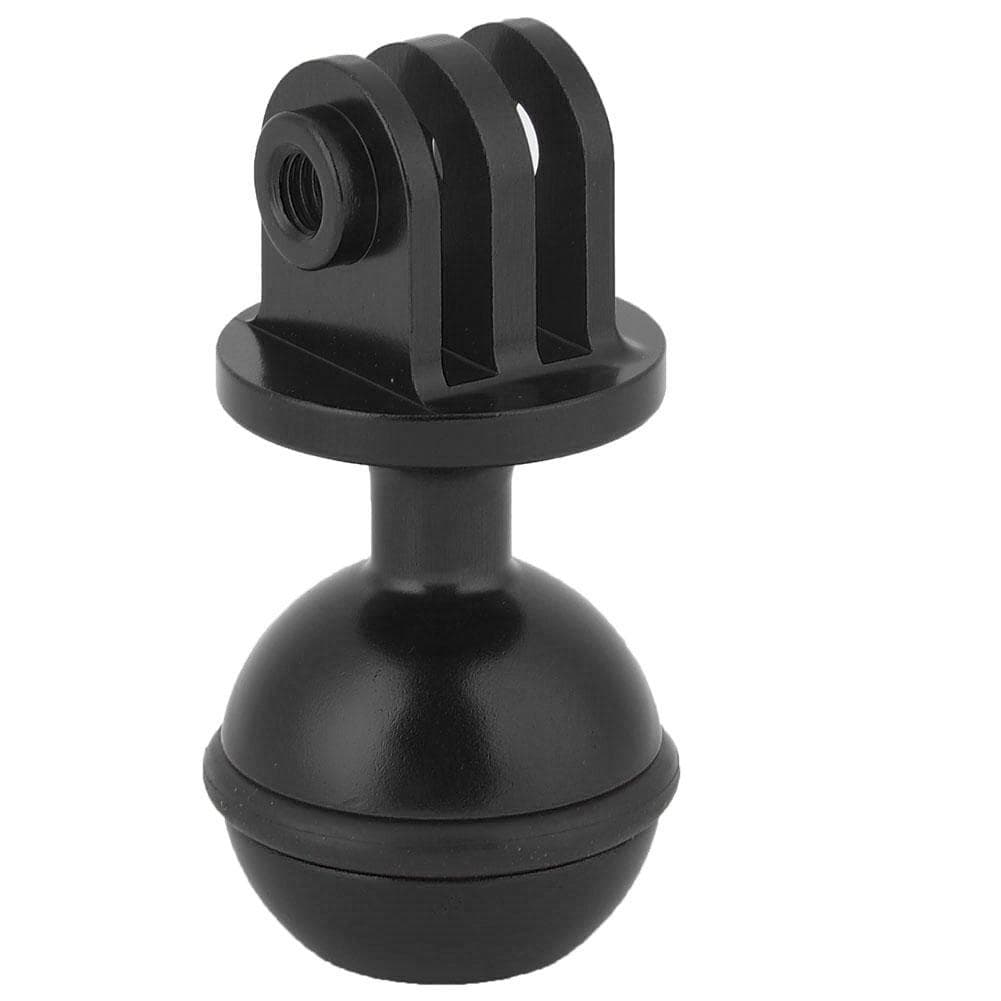 Metal 360 degrees Rotating Ball Head Holder Mount Photography Lamp Arm Base Adapter (Black) black