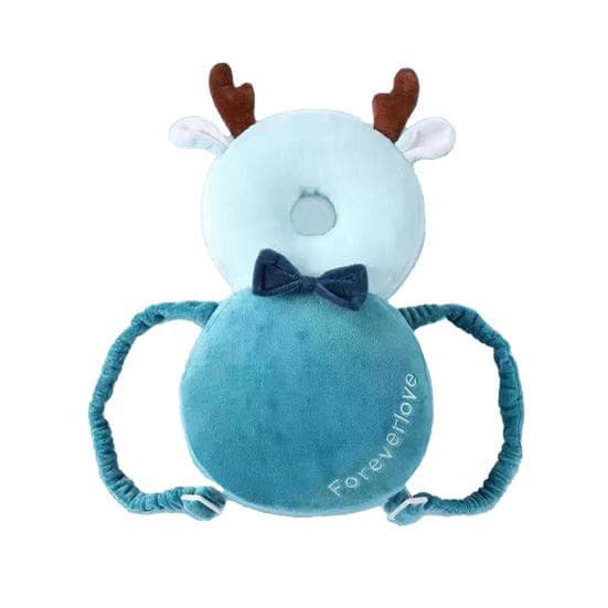 Baby Walking Head Protection Backpack Adjustable Chest Strap Breathable Padding Cute Anti Fall Safety Hat blue