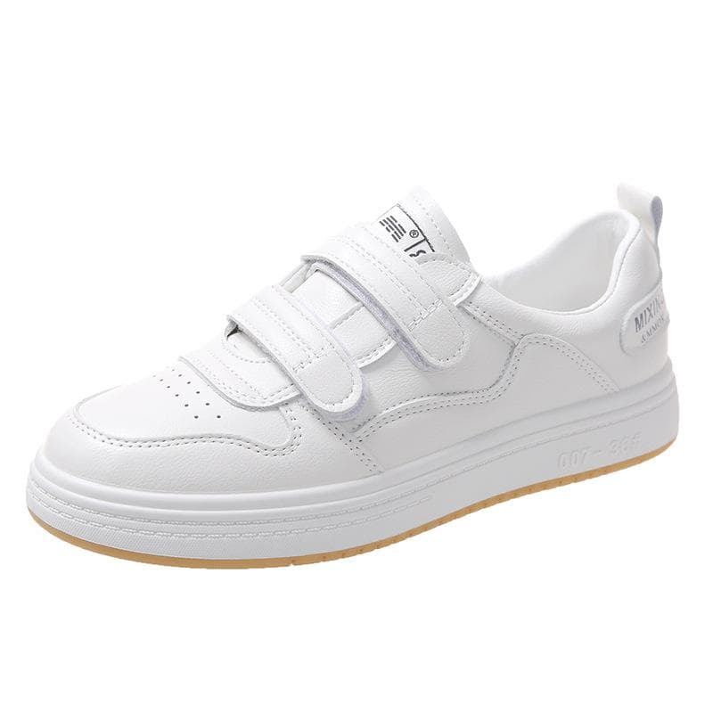 Flat Velcro Small White Shoes Women's Spring New Net Red Students All-match Casual Leather Sneakers 40