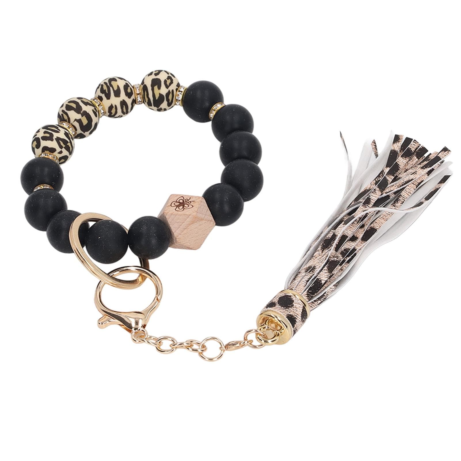 Silicone Key Ring Bracelet Handcraft Flexible Washable Key Ring Bracelet for Shopping Outdoor XH