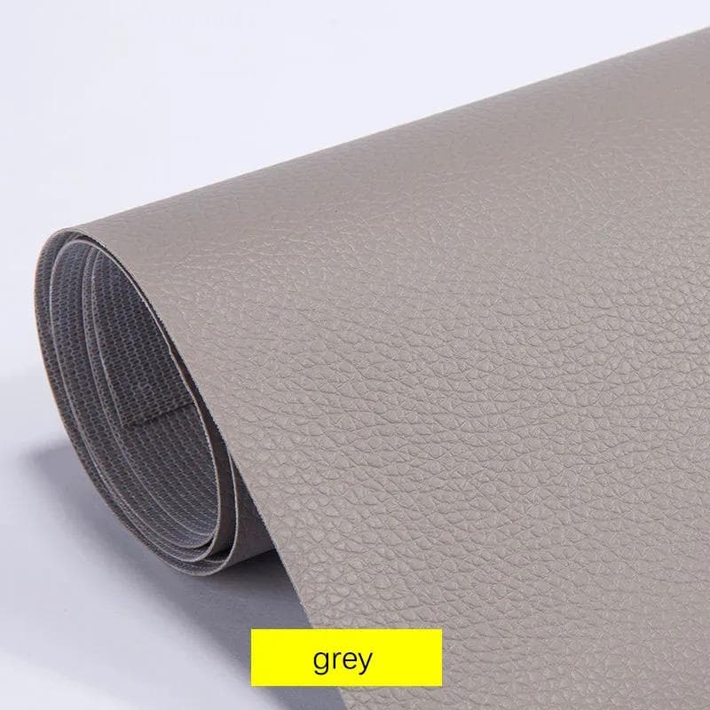 200x137CM Self Adhesive Leather Sofa Repair Furniture Table Chair Sticker Seat Bag Shoe Bed Fix Mend PU Artificial Leather Skin 100x137cm grey