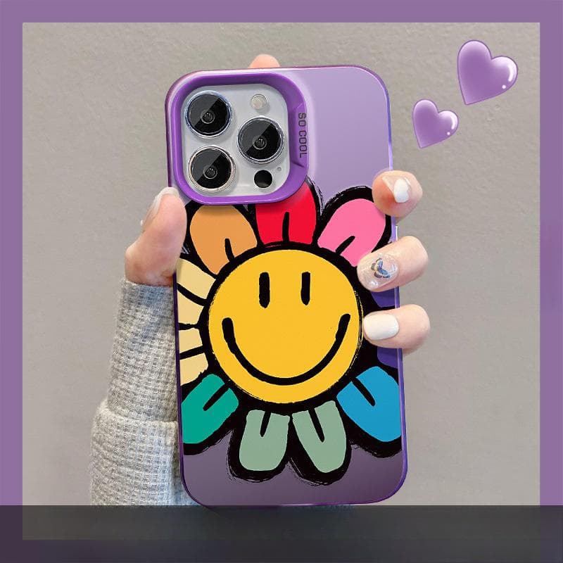 Applicable To Apple 13 Mobile Phone Case Iphone15pro Sunflower Stand 14 Color Silver Matte 12 Large Hole 11 Advanced X iPhone 6s Plus