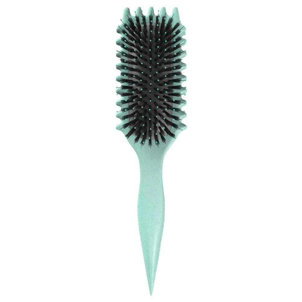 Curls Define Styling Brush Boar Bristle Detangling Hair Brush Tangled Hair Comb Shaping Defining Curls Barber Salon Styling Tool light green