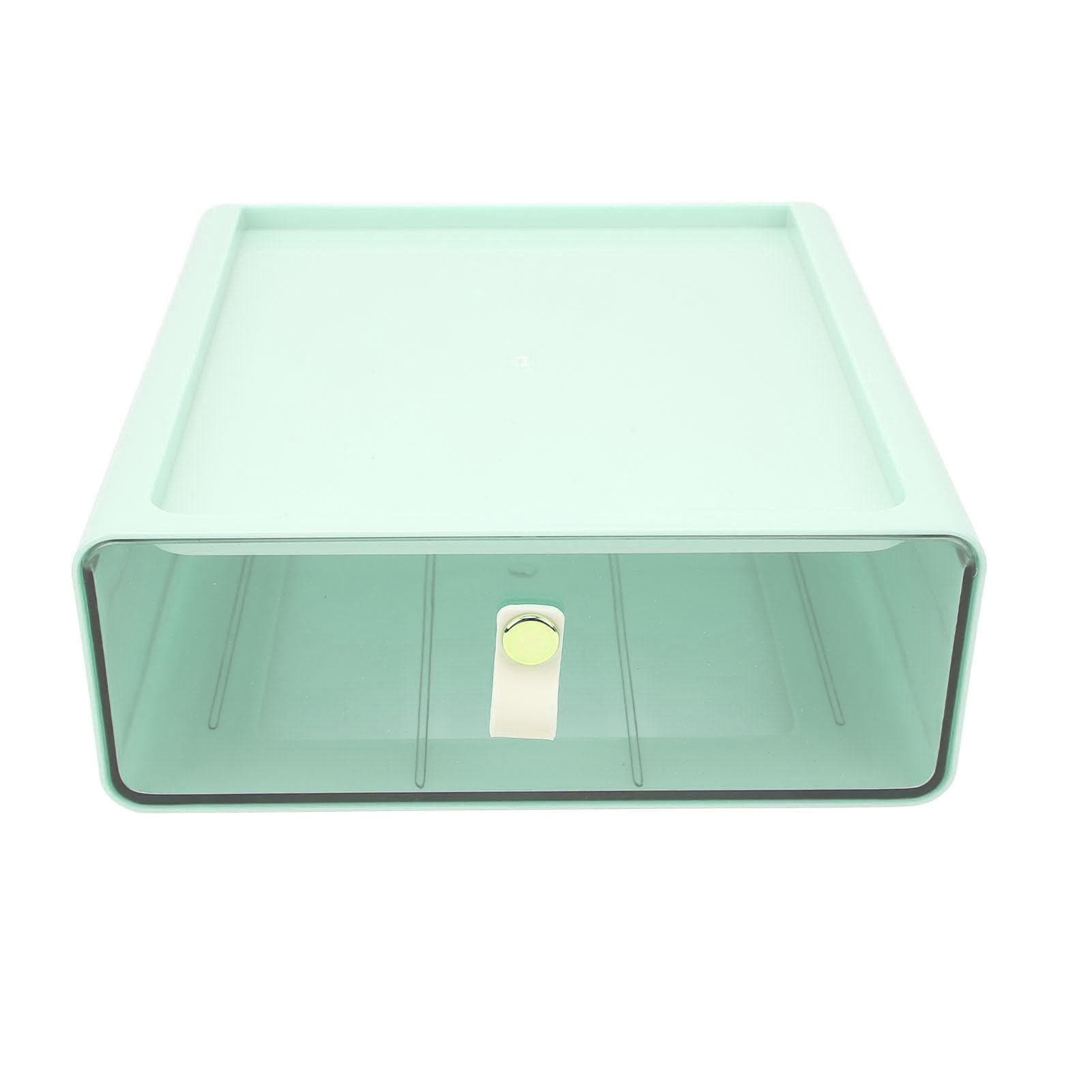 Clear Drawer Storage Box Large Capacity Desktop Drawer Storage Container Organizer for Office Green green
