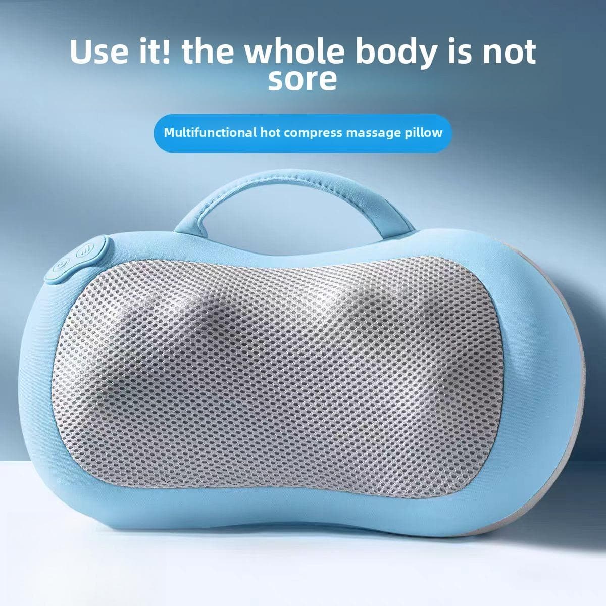 Cervical Vertebra Massage Pillow Simulated Man Kneading Hot Compress Cervical Lumbar Massager