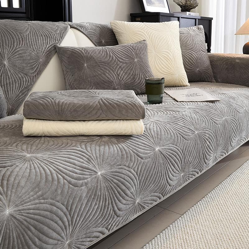 Thicken Soft Plush Sofa Cushion Towel Solid Color Non-slip Sofa Cover for Living Room Furniture Decor Slipcovers Couch Covers 70x70cm 1pcs