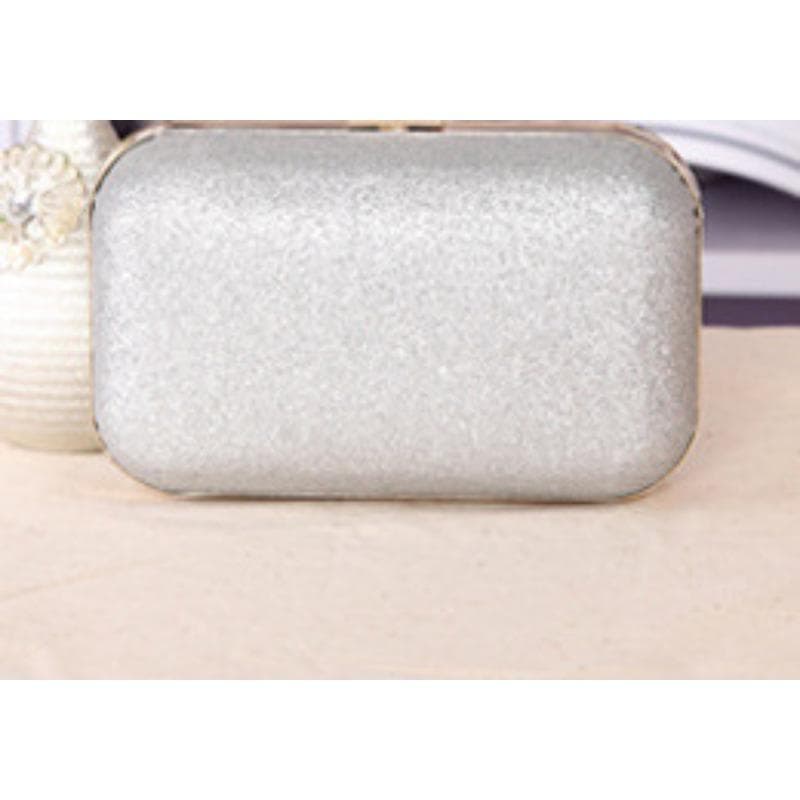 Spring Women's Bag Mini Clip Dinner Bag Chain Bag Hand Shoulder Crossbody Bag silver