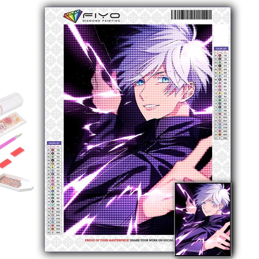 DIY 5D Diamond Painting Anime Jujutsu Kaisen Cross Stitch Kit Full Drill Embroidery Mosaic Art Picture of Rhinestones Gift Full Square 30X40CM