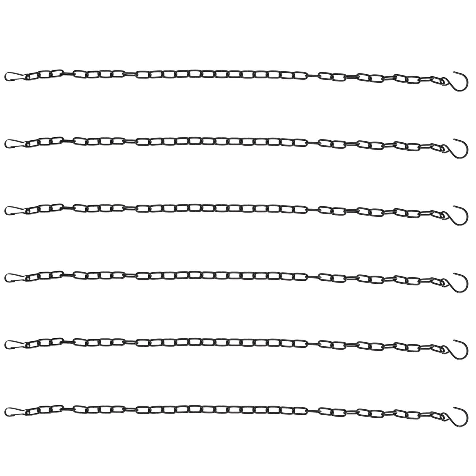6Pcs Garden Planter Hanging Chain Flower Pot Basket Replacement Iron Sling Chain with Hook