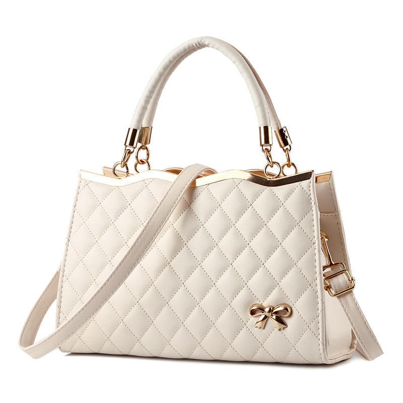 Women Handbags Messenger Bags Crossbody Leather Diamond Pattern Bag Female Black white