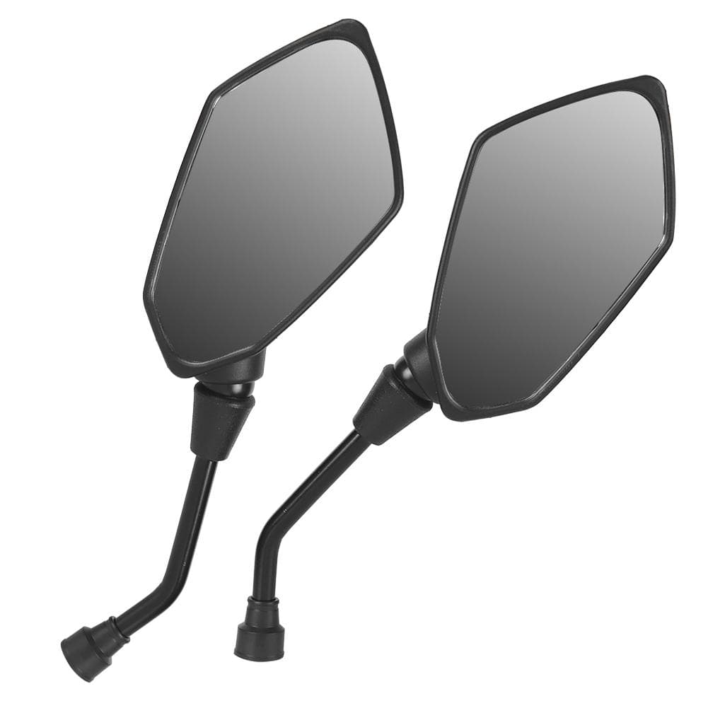 Pair of Motorcycle Modification Universal Rearview Wing Mirror Motorbike Accessory Black10mm 8mm / 0.31in Dia