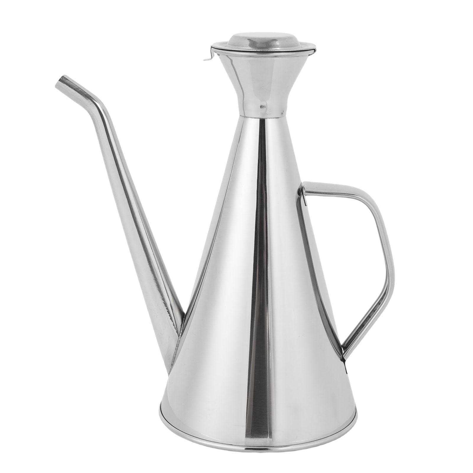 Stainless Steel Oil Dispenser Leakproof Oil Bottle Long Narrow Spout Oil Storage Can Container with 500ML
