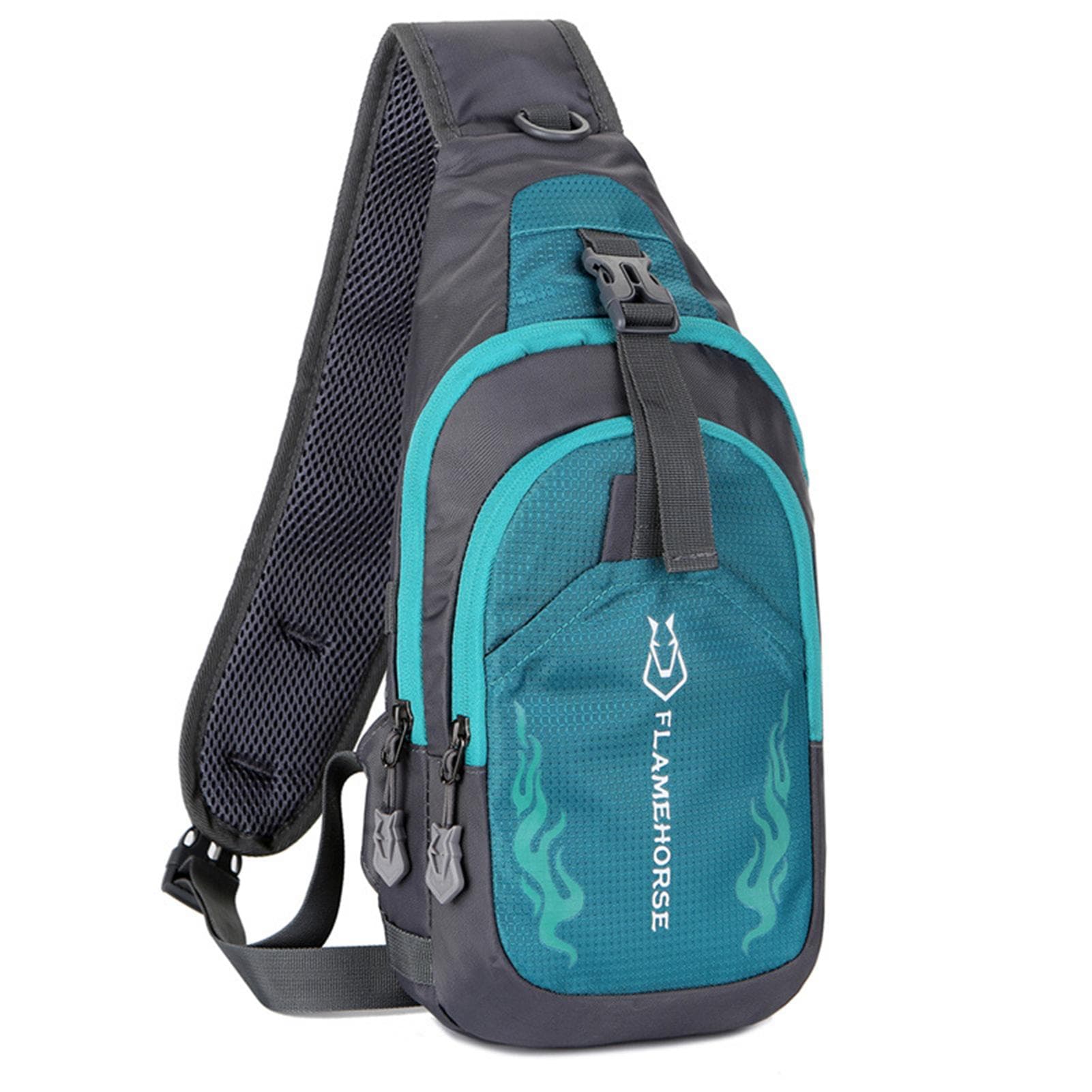 Men Sling Backpack Chest Crossbody Bag Shoulder Bag Travel Sports Gym Daypack blue