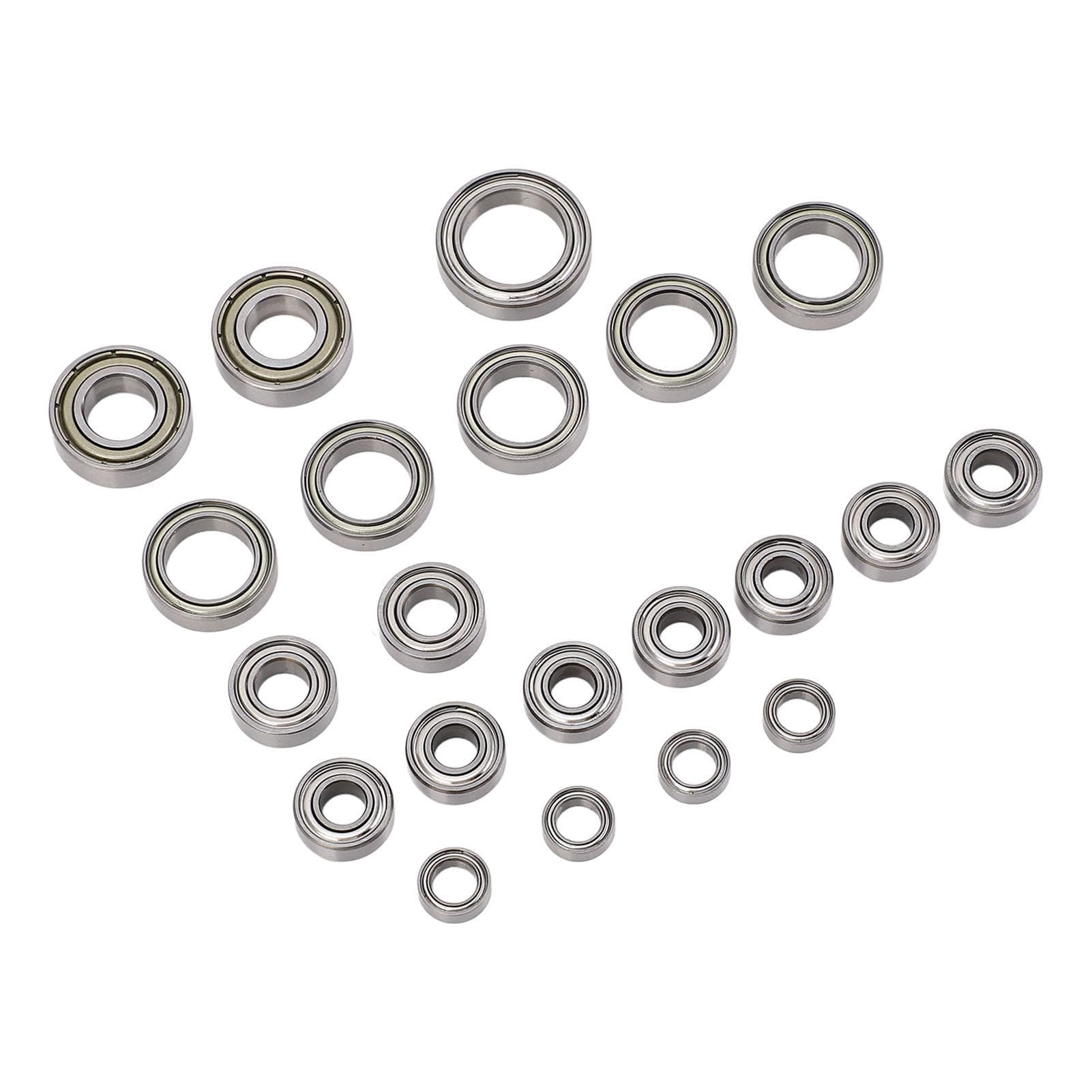 21PCS RC Car Bearings Kit Stainless Steel High Rotation Accuracy RC Complete Sealed Wheel Hubs