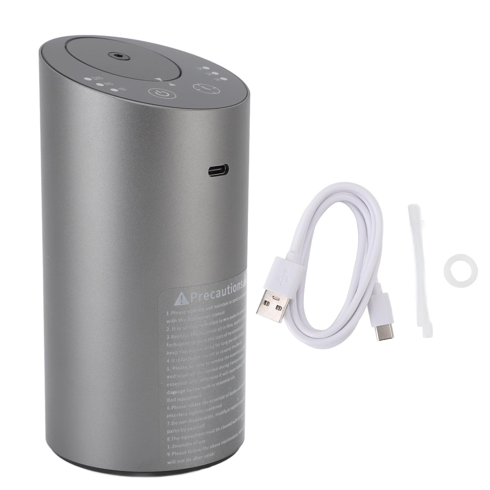 Car Aromatherapy Diffuser with Timer Low Noise Anti Leakage Aluminum Alloy Portable Waterless Car