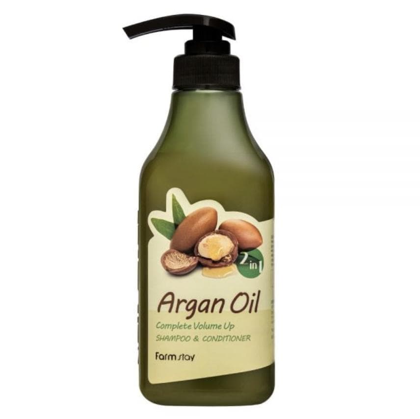 FARM STAY Argan Oil Complete Volume Up Shampoo & Conditioner 530ml 1pcs