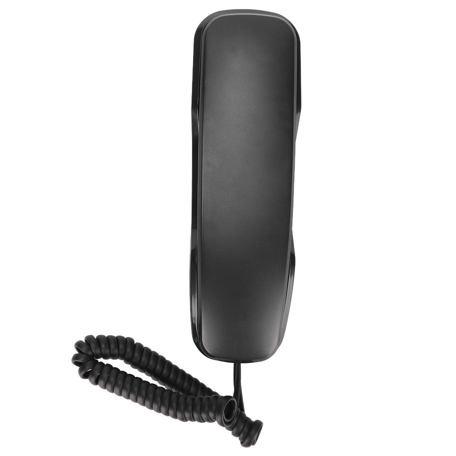 KXT1043 Office Phone Multifunctional Energy Saving Retro Hotel Wall Phone with Buttons for Office black