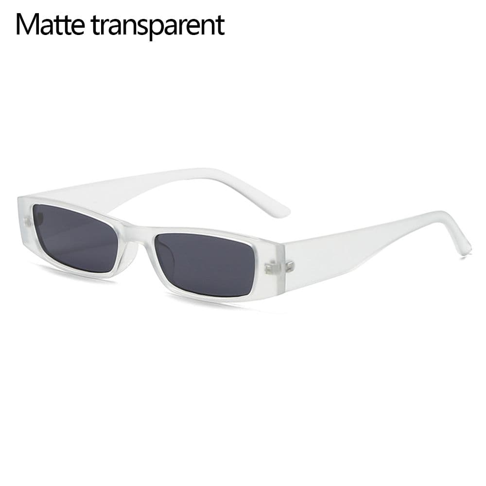 Trending Small Rectangle Sunglasses Narrow Retro Square Eyewear Small Frame Sun Glasses for Women Men