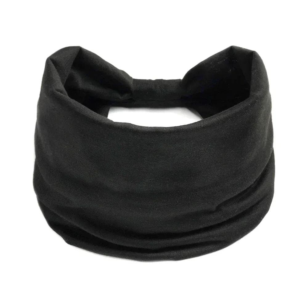 1PC Boho Solid Color Wide Headbands Vintage Knot Elastic Turban Headwrap for Women Girls Cotton Soft Bandana Accessories Hair