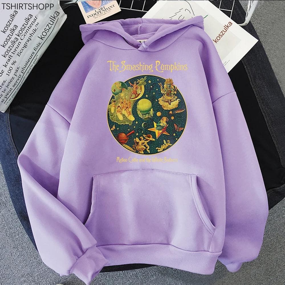 Mellon Collie And The Infinite Sadness Hoodie Smashing Pumpkins Women Harajuku Hoodies Unisex Autumn Winter Pullovers Sweatshirt L
