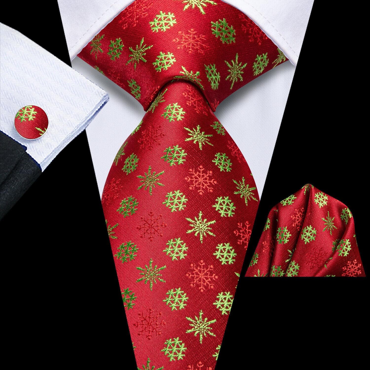 Hi-Tie Ties for Men Silk Tie Sets Pocket Square Cufflinks Wedding Formal Business Party Mens Tie Sets N-3832