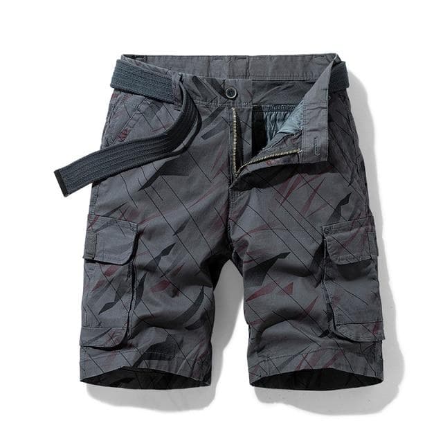 Summer New Cargo Shorts Pure Cotton Men Casual Camouflage Outdoor Military Shorts Loose Work Army Tactical Shorts Men 38 gray