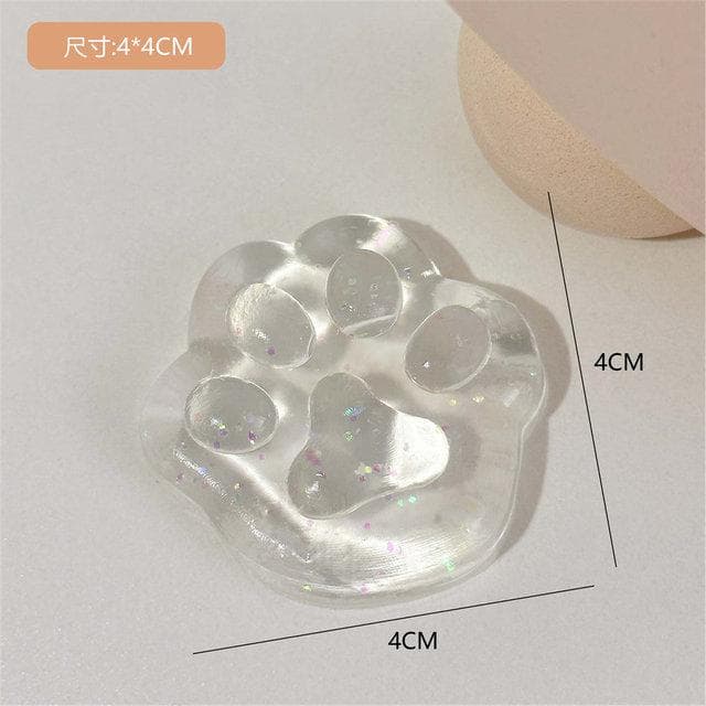 New Fidget Toy Mini Squishy Toys Mochi Ice Block Stress Ball Toy Kawaii Transparent Cube cat paw fish Stress Relief Squeeze Toy