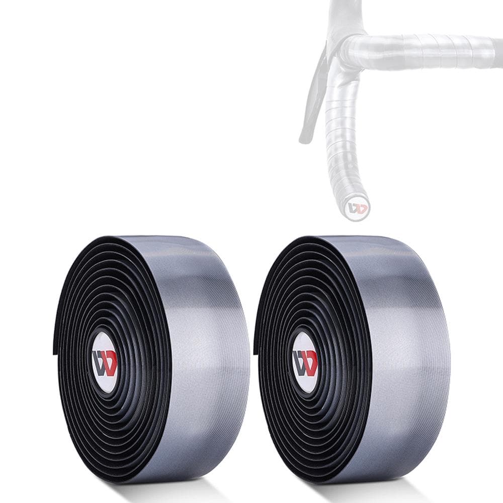 Cycling Handlebar Tape AntiSlip Sweat absorption Bicycle HandleBar Tape Brushed Texture Lightweight silver